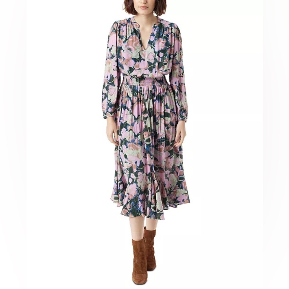 Sam Edelman Women's Izzie Blouson-Sleeve Midi Dress